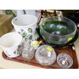 ASSORTED DECORATIVE CHINA & GLASSWARE including Portmeirion 'Botanic Garden' vessels