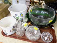 ASSORTED DECORATIVE CHINA & GLASSWARE including Portmeirion 'Botanic Garden' vessels