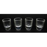 SET OF FOUR SWAROVSKI CRYSTAL FACETED SHNAPPS GLASSES (4)