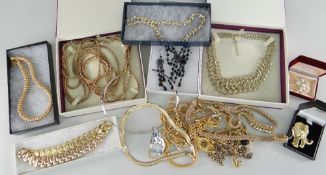 ASSORTED COSTUME JEWELLERY to include necklaces ETC