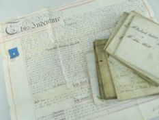 HISTORIC INDENTURES fifteen assorted vellum and paper documents relating to home counties and