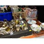 ASSORTED ELECTROPLATED WARES and small quantity of Japanese eggshell porcelain