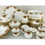 ASSORTED ROYAL ALBERT 'OLD COUNTRY ROSES' CHINA, plates, cups, saucers, bowls ETC