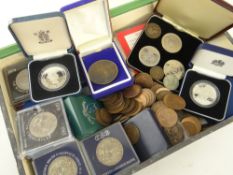 ASSORTED COLLECTORS COINS including commemorative crowns and several silver proof crowns