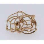14K GOLD PUZZLE RING, 16gms