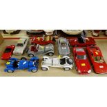 ASSORTED BURAGO DIECAST MODEL CARS (10)
