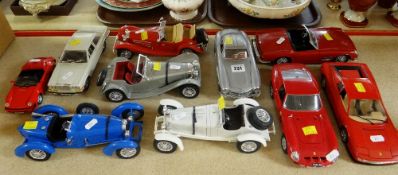 ASSORTED BURAGO DIECAST MODEL CARS (10)