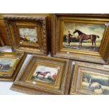 ASSORTED 19TH CENTURY-STYLE GICLEE PRINTS in heavily gilded frames (5)