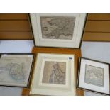 FOUR MAPS OF SOUTH WALES to include two of Glamorganshire, map of South Wales by Badeslade in