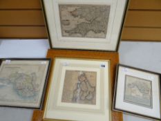 FOUR MAPS OF SOUTH WALES to include two of Glamorganshire, map of South Wales by Badeslade in