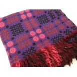 WELSH TAPESTRY BLANKET in purple ground