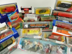 TWO BOXES OF ASSORTED COLLECTABLE BOXED DIE-CAST CORGI VEHICLES, to include Eddie Stobart, TNT,