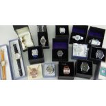 COLLECTION OF MODERN WRISTWATCHES & POCKET WATCHES to include Strada, Slazenger etc (17 in total)