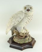 AYNSLEY PORCELAIN 'GREAT SNOWY OWL' limited edition (134/250) figure - modelled by Fred Wright,