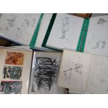 JOHN CHERRINGTON (1931-2015) large collection of pencil sketches - mainly figures of the