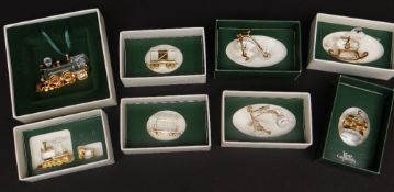 ASSORTED SWAROVSKI CRYSTAL MEMORIES 'GOLD TOYS' in original boxes (8)