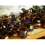 ASSORTED VICTORIAN STAFFORDSHIRE COPPER LUSTRE JUGS