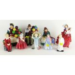 ASSORTED DOULTON FIGURINES including 'Balloon Man' & 'Balloon Lady' (9)