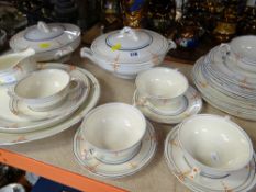 GRINDLEY ART DECO 'CREAM PETAL' PART DINNER SERVICE