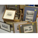 ASSORTED 19TH CENTURY ENGRAVINGS OF WELSH VIEWS some hand coloured