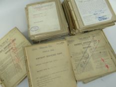 LARGE COLLECTION OF 1940s NAVAL AIRCRAFT SERVICING LOGS with inspection and overhaul details