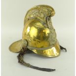 EARLY 20TH CENTURY MERRYWEATHER NATIONAL FIRE BRIGADES UNION BRASS HELMET