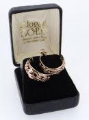 PAIR OF BOXED CLOGAU GOLD EARRINGS