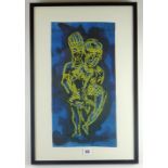JOHN PIPER lithograph of two-hundred - from 'Indian Love Poems Suite' entitled 'Lovers', Senecio