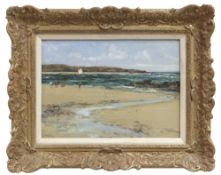 JOSEPH VICKERS DE VILLE (1865-1925) oil on canvas - Traeth Lligwy, Ynys Môn coastal scene,