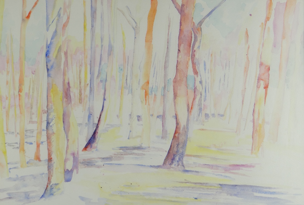 PHILIP SUTTON RA watercolours, a pair - treescapes, one signed, 41 x 58cms and 58 x 41cms - Image 3 of 3