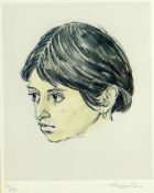 SIR KYFFIN WILLIAMS RA limited edition (14/150) print - head portrait of Tehuelche girl, Norma