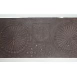 A NINETEENTH CENTURY DYFFRYN OGWEN CARVED SLATE FIREPLACE ORNAMENTATION of horizontal form to be