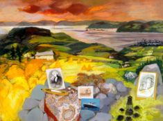 JOHN ELWYN watercolour with bodycolour - Scottish landscape, entitled on Chris Beetles paperwork