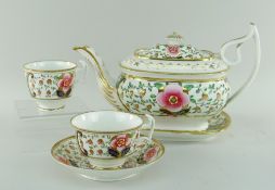 SWANSEA PORCELAIN PART SERVICE in Japan pattern number 436, comprising teapot and stand, two cups