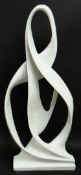 DARREN YEADON Carrera marble sculpture - abstract, entitled 'Santa Maria', signed at base, 112cms