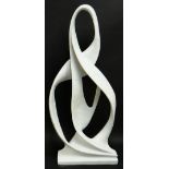 DARREN YEADON Carrera marble sculpture - abstract, entitled 'Santa Maria', signed at base, 112cms