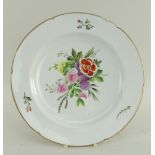 COALPORT PORCELAIN SOUP PLATE PAINTED BY THOMAS PARDOE circa 1812, of lobed form with rim picked out