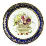 A SWANSEA PORCELAIN SHALLOW DISH FOR THE 'LYSAGHT' SERVICE the interior decorated with a large