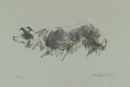 SIR KYFFIN WILLIAMS RA limited edition (75/75) print - 'Mott the Sheepdog', signed fully in