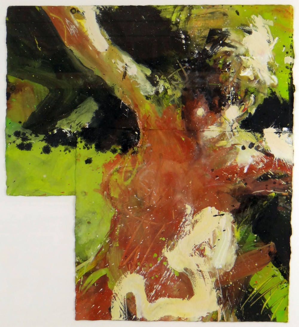 DAVID TRESS mixed media - semi abstract, entitled 'Sunlight, Dancing' on Albany Gallery label verso,