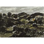 SIR KYFFIN WILLIAMS RA unlimited colour print - landscape of Nantmor, 43 x 60cms (mounted but
