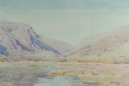 MURRAY MCNEEL CAIRD URQUHART (1880-1972) watercolour - landscape at Tal-y-Llyn near Cader Idris,