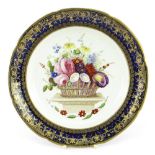 A SWANSEA PORCELAIN SHALLOW DISH FOR THE 'LYSAGHT' SERVICE the interior decorated with a large