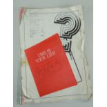 A THAMES TELEVISION 'THIS IS YOUR LIFE' SCRIPT FOR SIR GARETH EDWARDS CBE, dated 31st March 1976,