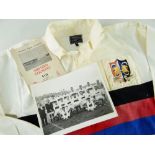 1964 WESTERN COUNTIES OF WALES RUGBY UNION JERSEY MATCH WORN BY NORMAN GALE AGAINST FIJI played at