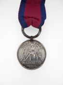 MEDAL: WATERLOO, 1815 (FRANCIS HARRIS. 2nd BATT. 35th REG. FOOT) with original steel clip,