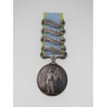 MEDAL: CRIMEA, 1854 (H. MACEY. DRIVER. RHA) with original floriated, swivelling suspender and wide