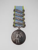 MEDAL: CRIMEA, 1854 (H. MACEY. DRIVER. RHA) with original floriated, swivelling suspender and wide