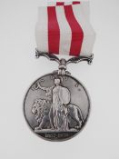 MEDAL: INDIAN MUTINY, 1857-1858 (JOHN PETERS. 43rd LIGHT INFANTRY) with original swivelling