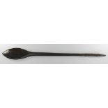 SOLOMON ISLANDS CLUB, leaf shaped head, plaited fibre wrapped handle, 106cms